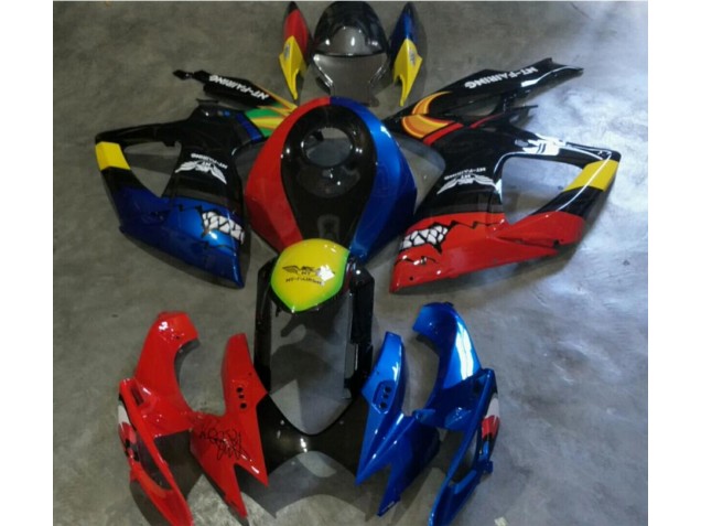 Rouge Bleu Carénage Suzuki GSXR 600 / 750 K6 06-07 Rouge Bleu Carénage Suzuki GSXR 600 / 750 K6 06-07