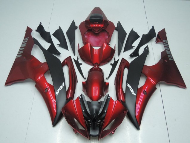 Rouge Bonbon et Noir Carénage Yamaha R6 08-16 Rouge Bonbon et Noir Carénage Yamaha R6 08-16
