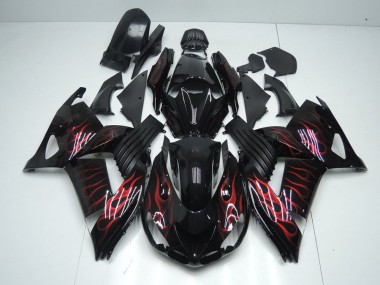 Rouge Flamme Carénage Kawasaki ZX14R ZZR 1400 06-11