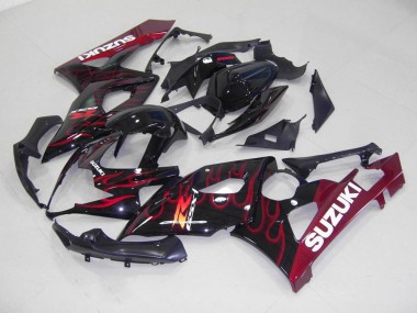 Rouge Flamme Carénage Suzuki GSXR 1000 K5 05-06