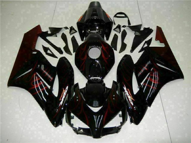 Rouge Flamme Noir Carénage Honda CBR 1000 RR 04-05 Rouge Flamme Noir Carénage Honda CBR 1000 RR 04-05