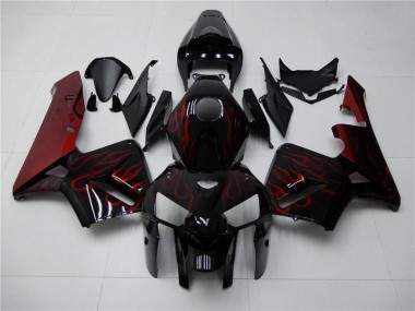 Rouge Flamme Noir Carénage Honda CBR 600 RR 05-06