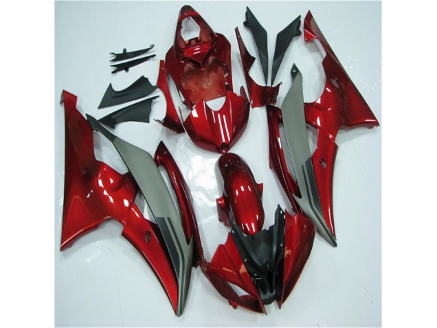 Rouge Gris Carénage Yamaha R6 08-16 Rouge Gris Carénage Yamaha R6 08-16