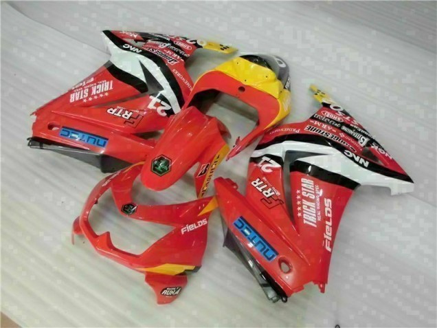 Rouge Jaune Carénage Kawasaki EX250 08-12 Rouge Jaune Carénage Kawasaki EX250 08-12