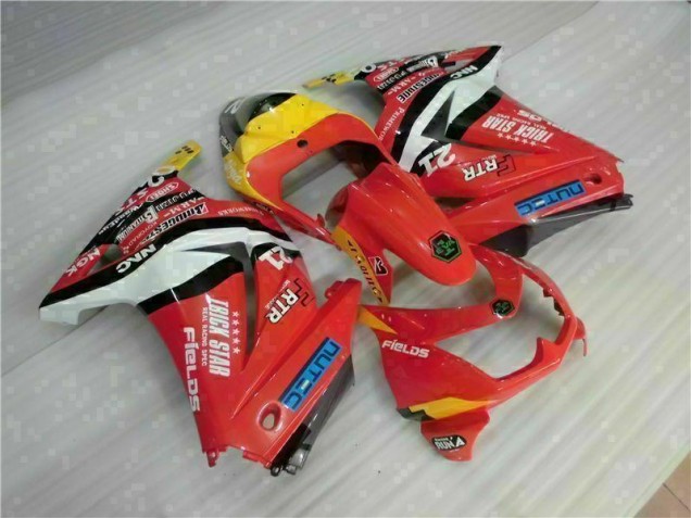 Rouge Jaune Carénage Kawasaki EX250 08-12 Rouge Jaune Carénage Kawasaki EX250 08-12