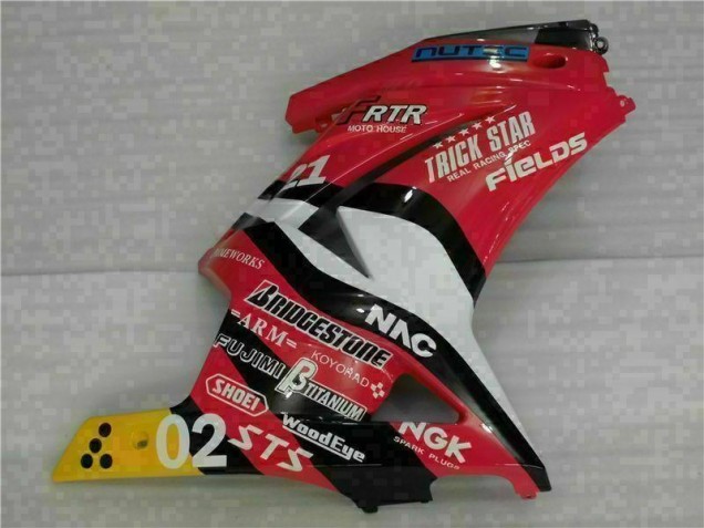 Rouge Jaune Carénage Kawasaki EX250 08-12 Rouge Jaune Carénage Kawasaki EX250 08-12