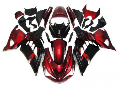 Rouge Noir Carénage Kawasaki ZX14R ZZR 1400 12-21