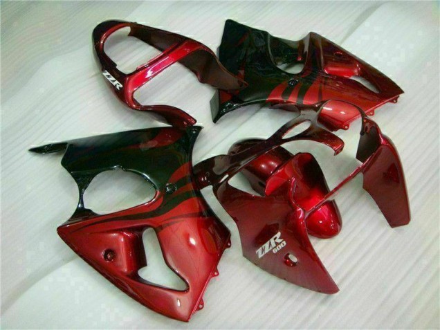 Rouge Noir Carénage Kawasaki ZX6R 00-02 Rouge Noir Carénage Kawasaki ZX6R 00-02