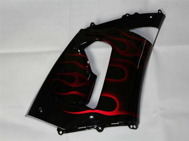 Rouge Noir Carénage Kawasaki ZX6R 05-06 Rouge Noir Carénage Kawasaki ZX6R 05-06