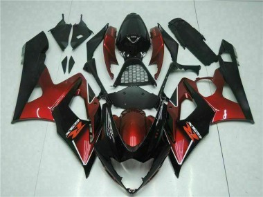 Rouge Noir Carénage Suzuki GSXR 1000 K5 05-06