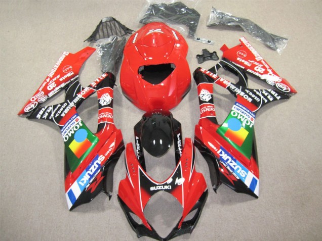 Rouge Noir Carénage Suzuki GSXR 1000 K7 07-08 Rouge Noir Carénage Suzuki GSXR 1000 K7 07-08