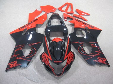 Rouge Noir Carénage Suzuki GSXR 750 K4 04-05