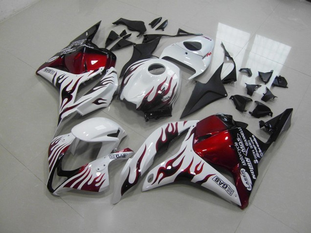 Rouge Noir Flamme Carénage Honda CBR 600 RR 09-12