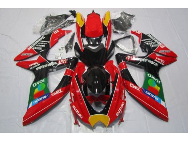 Rouge Noir Jomo Carénage Suzuki GSXR 600 K8 08-10