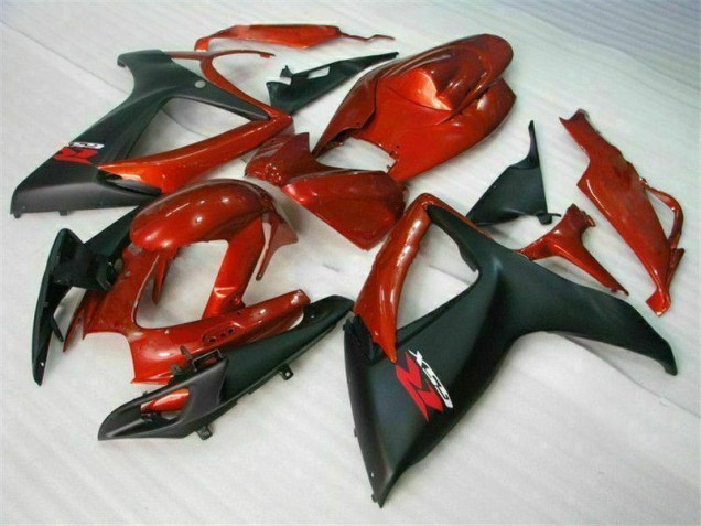 Rouge Noir Kit Carénages Complet Suzuki GSXR 600 / 750 K6 06-07 Rouge Noir Kit Carénages Complet Suzuki GSXR 600 / 750 K6 06-07