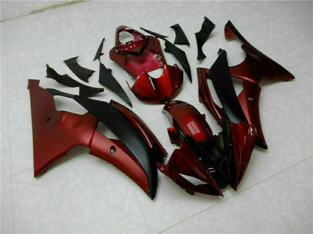 Rouge Noir Kit Carénages Complet Yamaha R6 08-16 Rouge Noir Kit Carénages Complet Yamaha R6 08-16