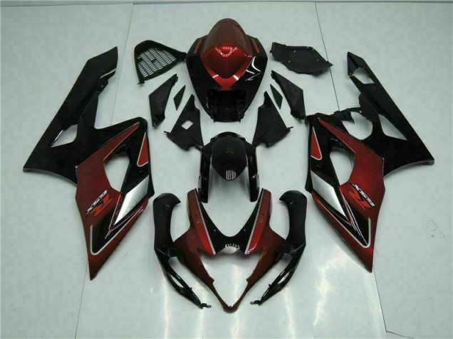 Rouge Noir Kit Carénages & Plastique Suzuki GSXR 1000 K5 05-06 Rouge Noir Kit Carénages & Plastique Suzuki GSXR 1000 K5 05-06