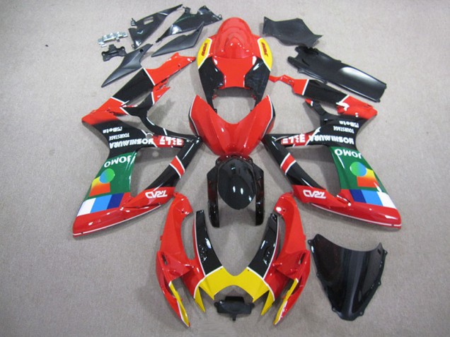 Rouge Noir Vert Carénage Suzuki GSXR 750 K6 06-07 Rouge Noir Vert Carénage Suzuki GSXR 750 K6 06-07