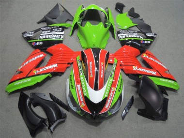 Rouge Vert card Carénage Kawasaki ZX14R ZZR 1400 06-11