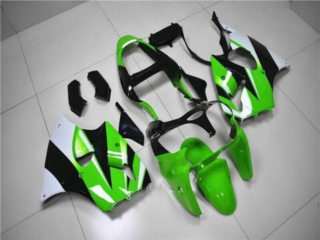 Vert Blanc Noir Carénage Kawasaki ZX6R 00-02 Vert Blanc Noir Carénage Kawasaki ZX6R 00-02