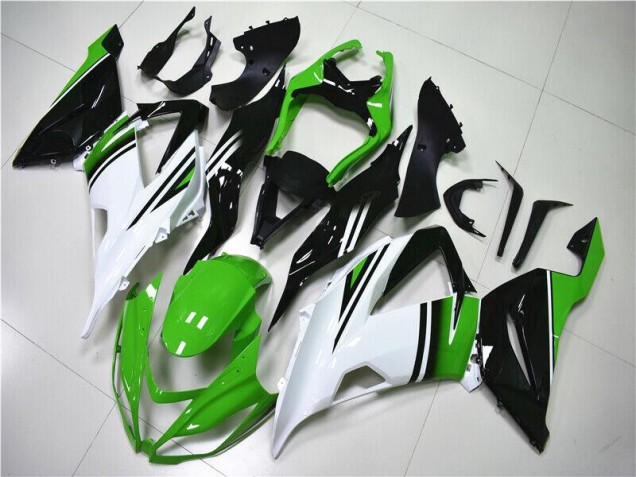 Vert Blanc Noir Carénage Kawasaki ZX6R 13-18 Vert Blanc Noir Carénage Kawasaki ZX6R 13-18