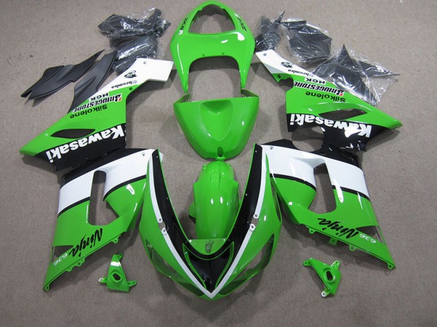 Vert Blanc Noir Ninja 636 Carénage Kawasaki ZX6R 05-06 Vert Blanc Noir Ninja 636 Carénage Kawasaki ZX6R 05-06