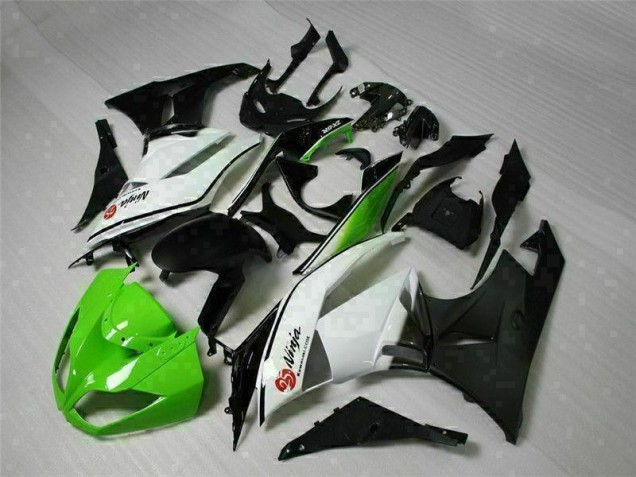 Vert Noir Blanc 25 Carénage Kawasaki ZX6R 09-12 Vert Noir Blanc 25 Carénage Kawasaki ZX6R 09-12