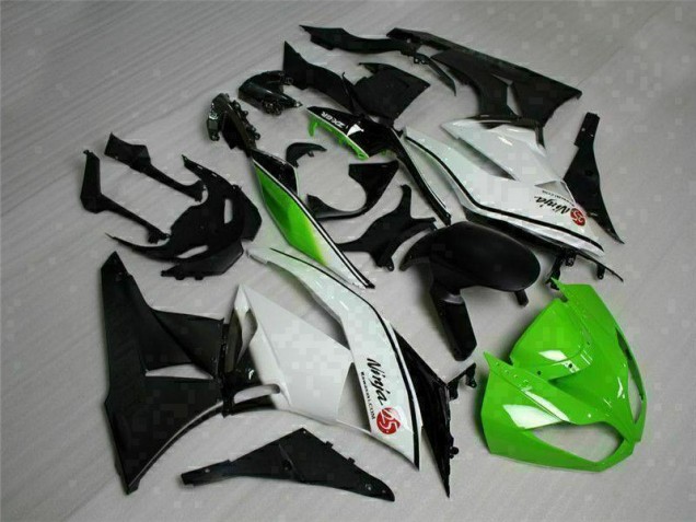 Vert Noir Blanc 25 Carénage Kawasaki ZX6R 09-12 Vert Noir Blanc 25 Carénage Kawasaki ZX6R 09-12