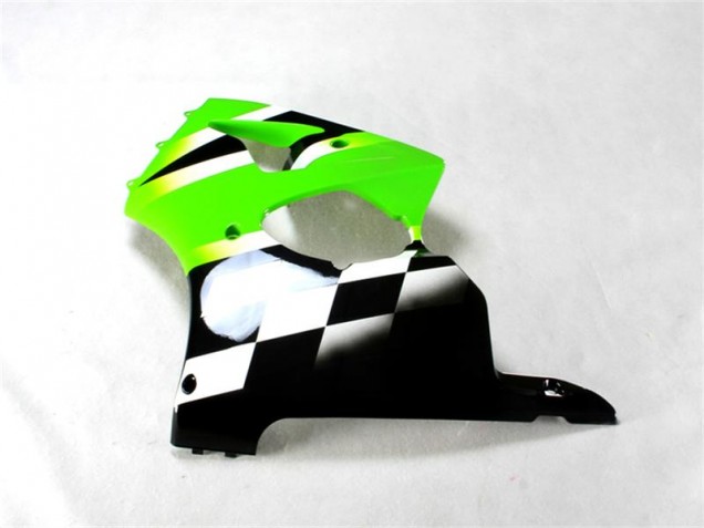 Vert Noir Blanc Carénage Kawasaki ZX6R 00-02 Vert Noir Blanc Carénage Kawasaki ZX6R 00-02