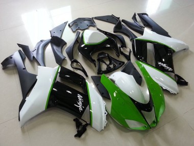 Vert Noir Blanc Carénage Kawasaki ZX6R 07-08