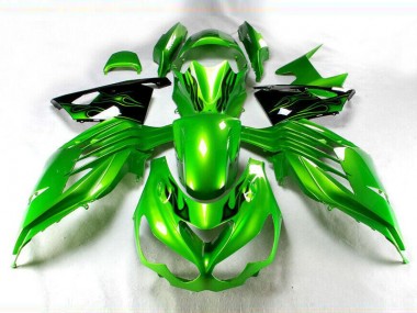 Vert Noir Carénage Kawasaki ZX14R ZZR 1400 12-21