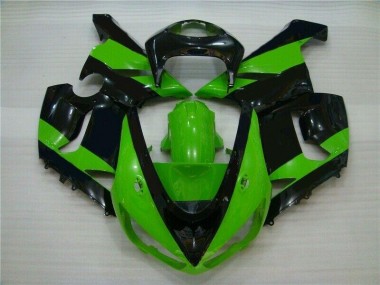Vert Noir Carénage Kawasaki ZX6R 05-06