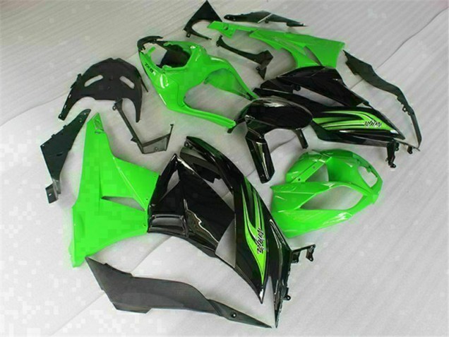 Vert Noir Carénage Kawasaki ZX6R 09-12 Vert Noir Carénage Kawasaki ZX6R 09-12