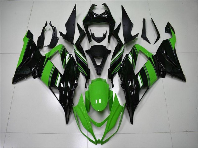 Vert Noir Carénage Kawasaki ZX6R 13-18 Vert Noir Carénage Kawasaki ZX6R 13-18
