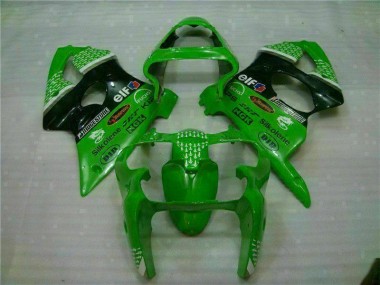 Vert Noir Carénages Kawasaki ZX6R 00-02