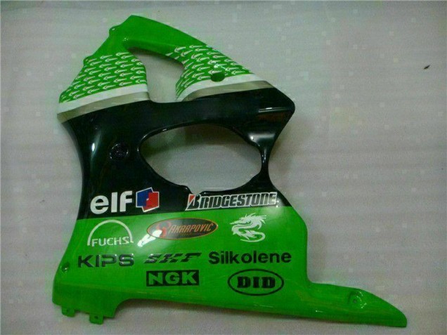 Vert Noir Carénages Kawasaki ZX6R 00-02 Vert Noir Carénages Kawasaki ZX6R 00-02
