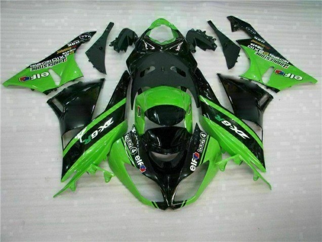 Vert Noir Carénages Kawasaki ZX6R 09-12 Vert Noir Carénages Kawasaki ZX6R 09-12