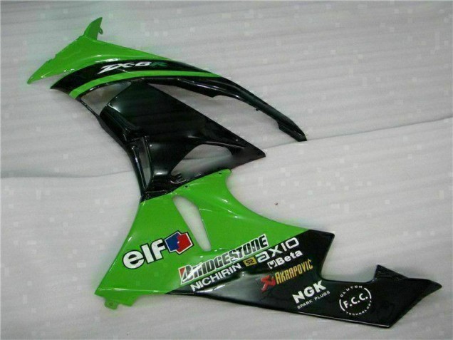 Vert Noir Carénages Kawasaki ZX6R 09-12 Vert Noir Carénages Kawasaki ZX6R 09-12