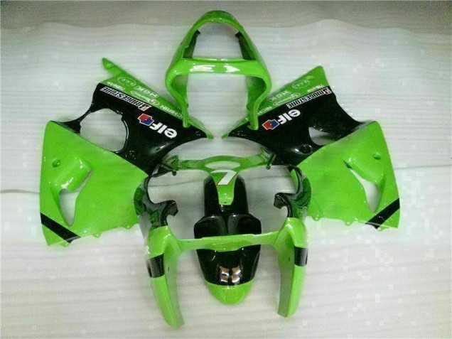 Vert Noir Kit Carénages Complet Kawasaki ZX6R 00-02 Vert Noir Kit Carénages Complet Kawasaki ZX6R 00-02