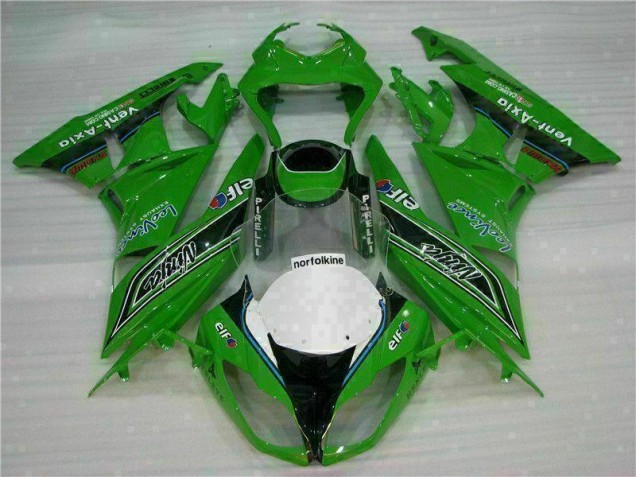 Vert Noir LeoVince Carénage Kawasaki ZX6R 09-12 Vert Noir LeoVince Carénage Kawasaki ZX6R 09-12